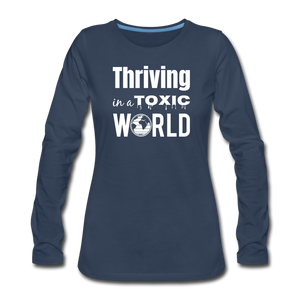 Women's Premium Long Sleeve T-Shirt - navy