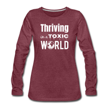Women's Premium Long Sleeve T-Shirt - heather burgundy