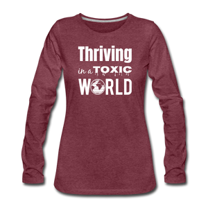 Women's Premium Long Sleeve T-Shirt - heather burgundy