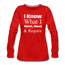Women's Premium Slim Fit Long Sleeve T-Shirt - red