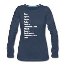 Women's Premium Slim Fit Long Sleeve T-Shirt - navy