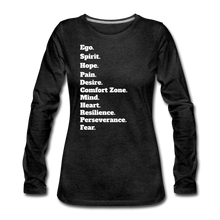 Women's Premium Slim Fit Long Sleeve T-Shirt - charcoal gray